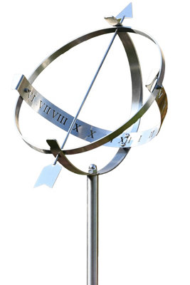Home 2 Garden Modern Stainless Steel Armillary Sphere Sundial For Garden & Patio from B&Q