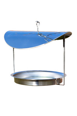 B&Q -  Stainless Steel Modern Wave Birdfeeder