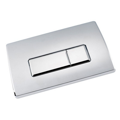 Bubly Square Chrome Pneumatic Toilet Concealed Cistern Large Flush Plate Wc Button from B&Q