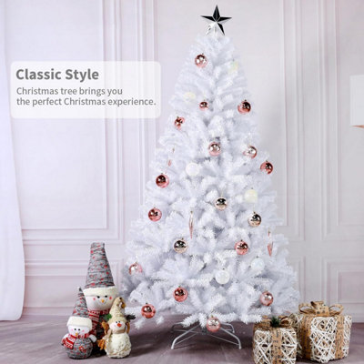 Vivo 7Ft White Christmas Tree Branch Tips Xmas Bushy Pine Artificial Stand from B&Q