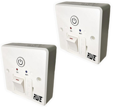B&Q -  2X 13A Smart Wifi Fused Timer Spur Electric Heating Immersers Towel Rails & Lighting 5Yr Warranty Alexa & Google Voice Control