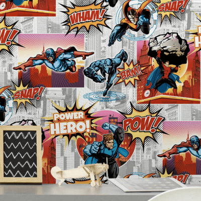 Debona Superhero Multicoloured Wallpaper 6337 from B&Q