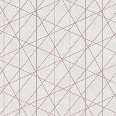 B&Q -  Laser Geo Rose Gold Wallpaper 2479