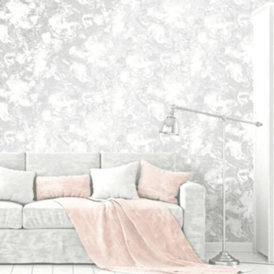 Debona Liquid Marble Light Grey Wallpaper 6354 5060119353959 - Image 5