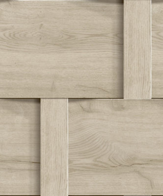 Debona Harrow Beige Wood Panel Effect Wallpaper Paste The Paper 5060119354345 - Image 4