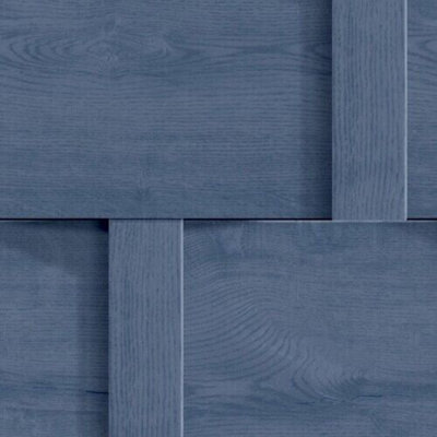 Debona Harrow Navy Blue Wood Panel Effect Wallpaper - Modern Contemporary Design - Image 4