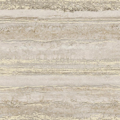 B&Q -  Strata Natural Marble Stone Wallpaper Modern Metallic Effect Feature Wall