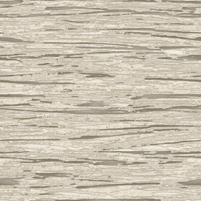 Debona Horizon Stone Taupe Wallpaper - Metallic Silver Glamorous Feature Wall - Brown - 10m x 0.53m - Image 4