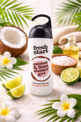 B&Q -  Fresh Start Shower Coconut & Lime Gel 420Ml