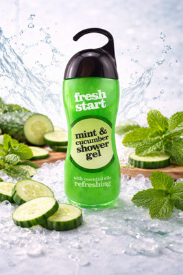 FRESH START, MINT & CUCUMBER REFRESHING SHOWER GEL 3 X 400ml - Image 13