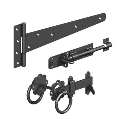 Gatemate Black Side Gate Kit Ring Latch from B&Q