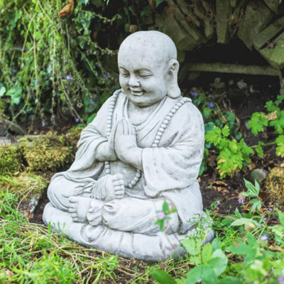 Large Meditating Monk Garden Ornament from B&Q