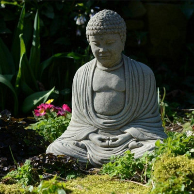 Large Meditating Buddha For Garden from B&Q