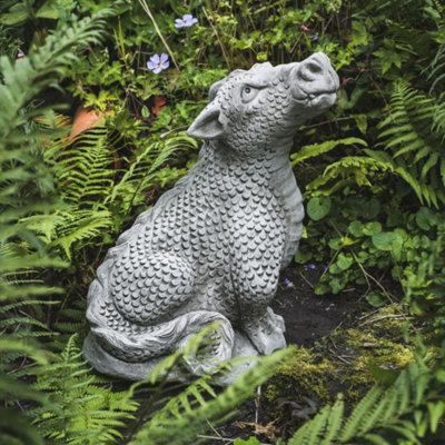 Mythical 'terracotta Dragon' Stone Cast Ornament