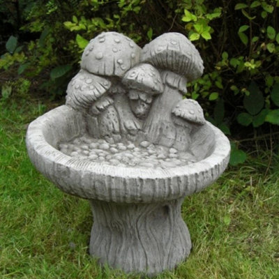 Birdbath With Mushrooms On Top from B&Q