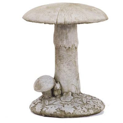 Oakleystone Northern Adorable Big Mushrooms Stonecast Statue Garden Ornament from B&Q