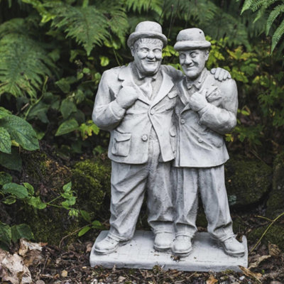 Laurel & Hardy Detailed Comical Garden Ornament from B&Q