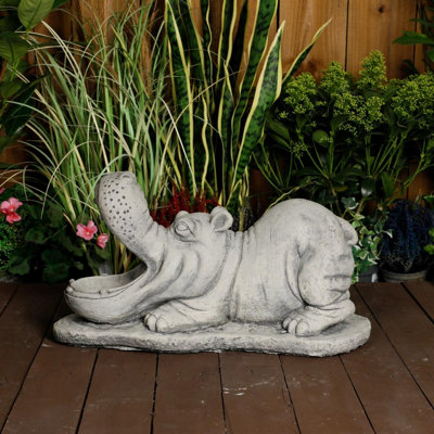 Stone Cast Large Hippo Ornament from B&Q
