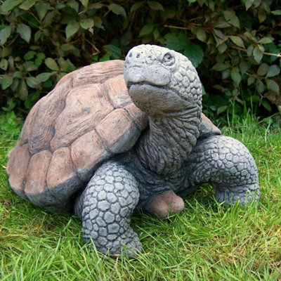 Large Stone Cast Tortoise Garden Ornament from B&Q