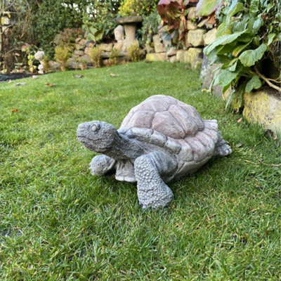 Medium Stone Cast Tortoise Garden Ornament from B&Q