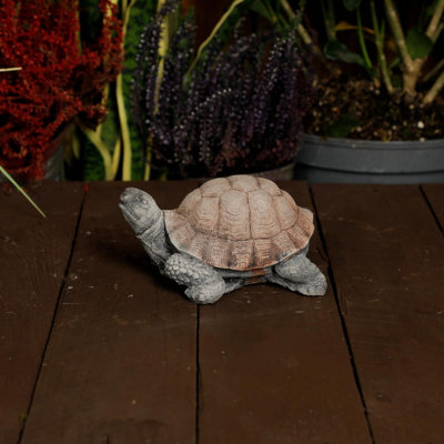 Small Stone Cast Tortoise Garden Ornament from B&Q