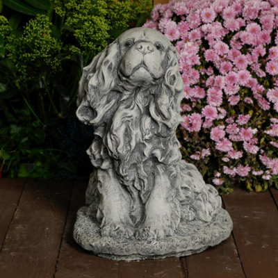 Stone Cast King Charles Spaniel Ornament from B&Q