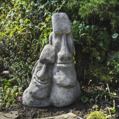 Large 'twin Easter' Island Moai Head Statue from B&Q