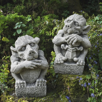 Pair Of 'sword And Shield' Gargoyles Statues from B&Q