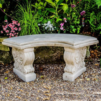 Oakleystone Northern Classic Stone Garden Bench Loveseat