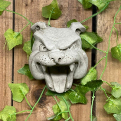 Bulldog Head Stone Wall Plaque from B&Q