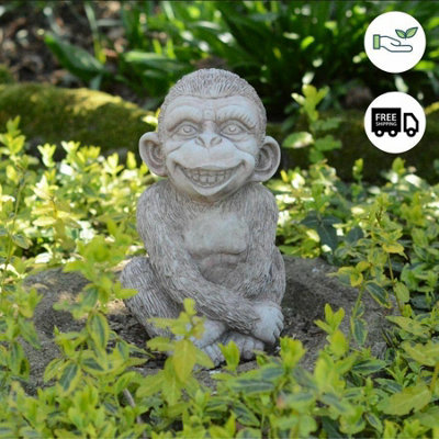 Stone Cast Cheeky Monkey Sculpture from B&Q