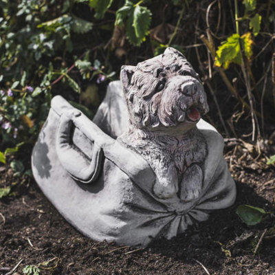 Puppy In Bag Stone Garden Planter from B&Q