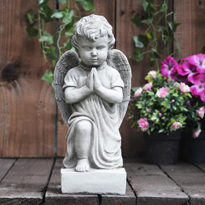 B&Q -  Small Praying Kneeling Cherub Memorial Ornament