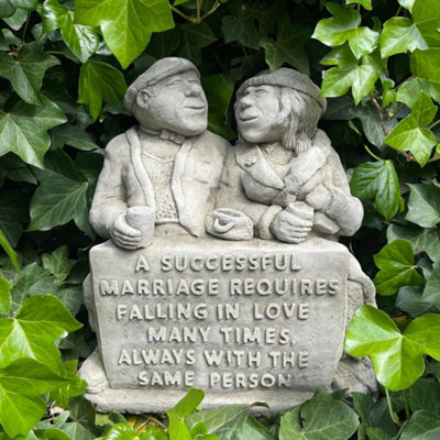  - "lovers On Bench" Married Couple Wisdom Garden Ornament