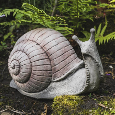 Large Stone Cast Snail Garden Ornament from B&Q