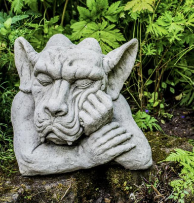 Oakley Single Sleepy Gargoyle Garden Statue from B&Q