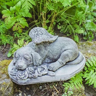 Oakley Dog Stone Pet Memorial Garden Ornament from B&Q
