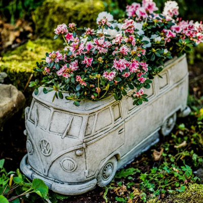 Large Stone Camper Van Garden Planter from B&Q