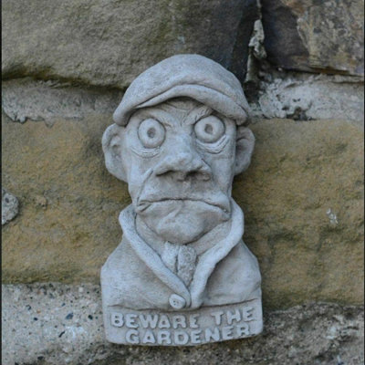 Hilarious Beware Of The Gardener Plaque from B&Q