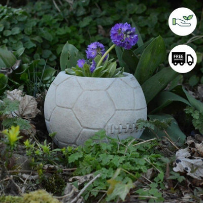 Stone Cast Small Football Garden Pot from B&Q