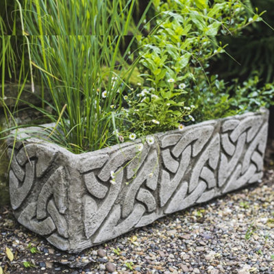 B&Q Celtic Style Stone Planter Trough Large