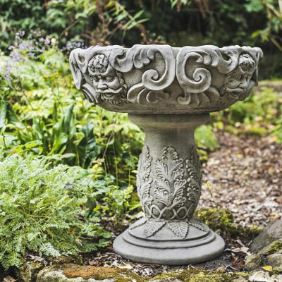  - Extra Large Detailed Stone Cast 'gothic Vase'