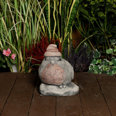 Stone Cast 'christmas Robin' Garden Ornament from B&Q