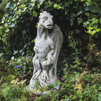 Stone Cast Gatekeeper Dragon Gargoyle Statue from B&Q