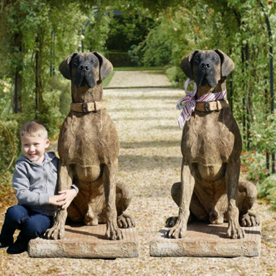Pair Of Life-Size Great Dane Statue from B&Q