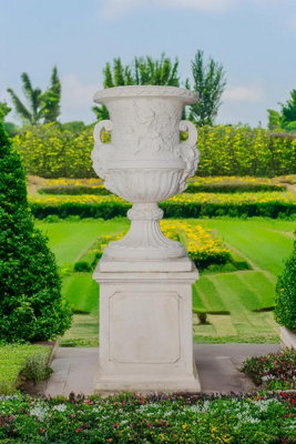 Giant Greek Design Stone Cast Vase With Column from B&Q