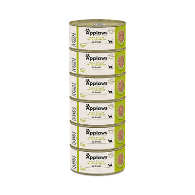 Applaws Cat Can Tuna Fillet & Seaweed (Pack Of 24) 70G