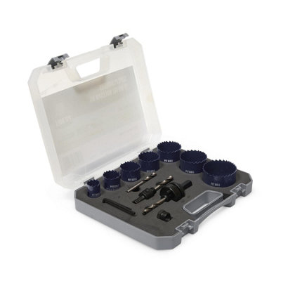 LavaTap Pitbull 12Pc Bi Metal Holesaw Kit 22 To 57mm Plumbers Set from B&Q