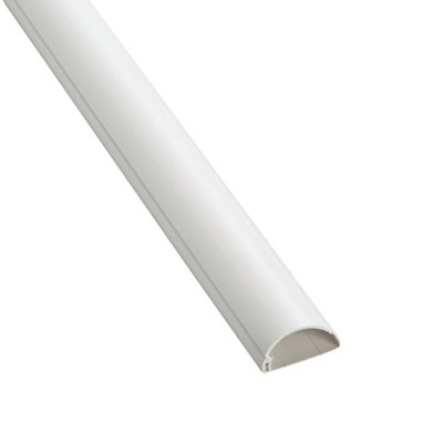D-Line White Semi-Circle Trunking Length,(W)30mm (L)2M (H)15mm from B&Q