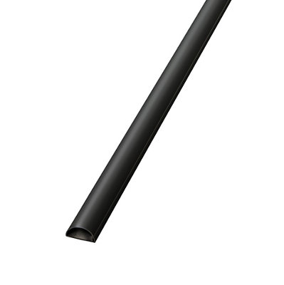 D-Line Black Semi-Circle Trunking Length,(W)30mm (L)2M (H)15mm from B&Q